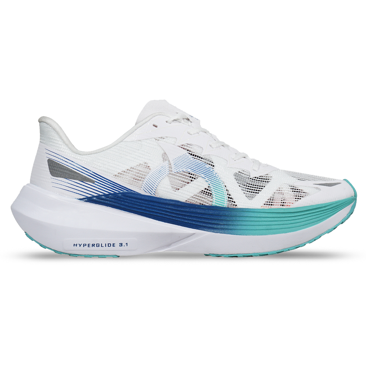 Sepatu Running Ortuseight Hyperglide 3.1 - White/Cyan