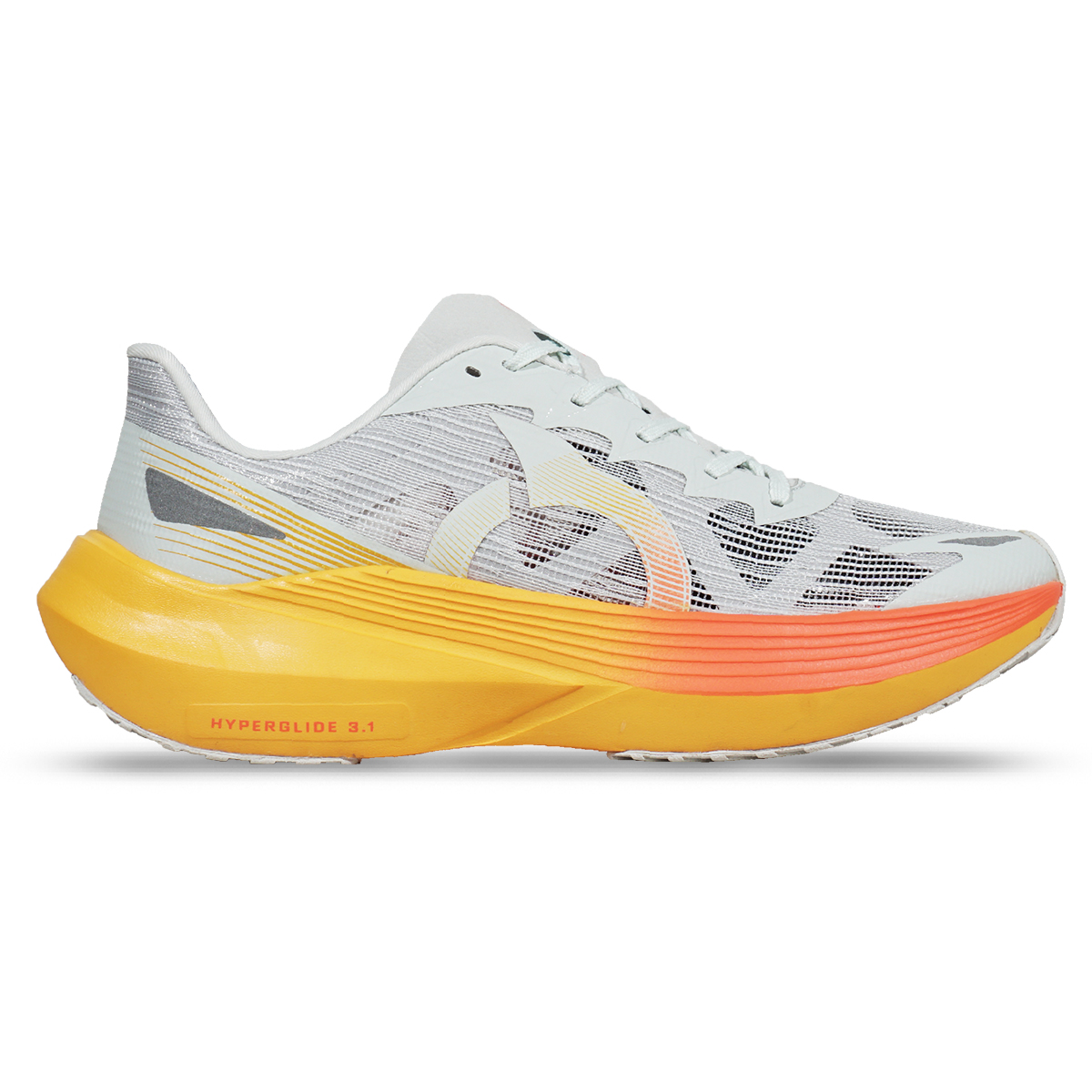 Sepatu Running Ortuseight Hyperglide 3.1 - Light Grey/Ortrange