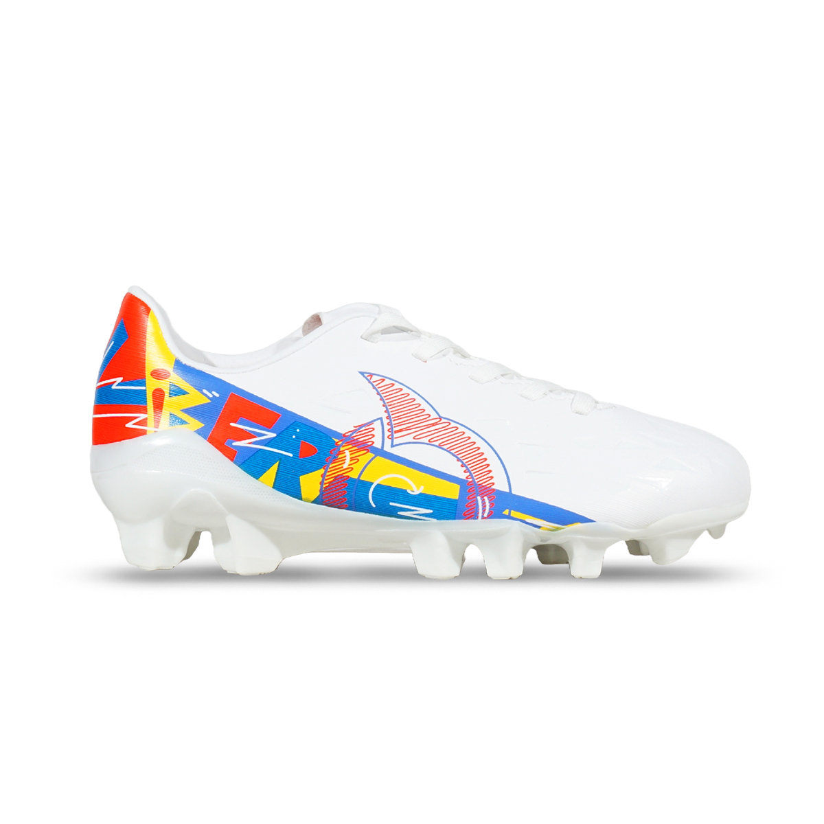 Sepatu Bola Anak Ortuseight Catalyst Liberte V4 FG CH - White/Ortred