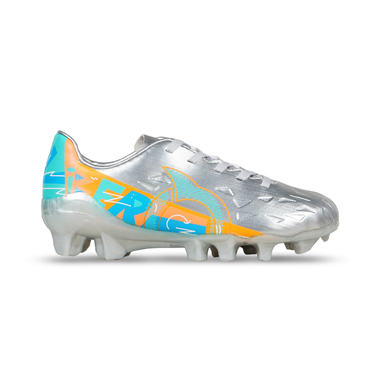 Sepatu Bola Anak Ortuseight Catalyst Liberte V4 FG CH - Silver/Aqua