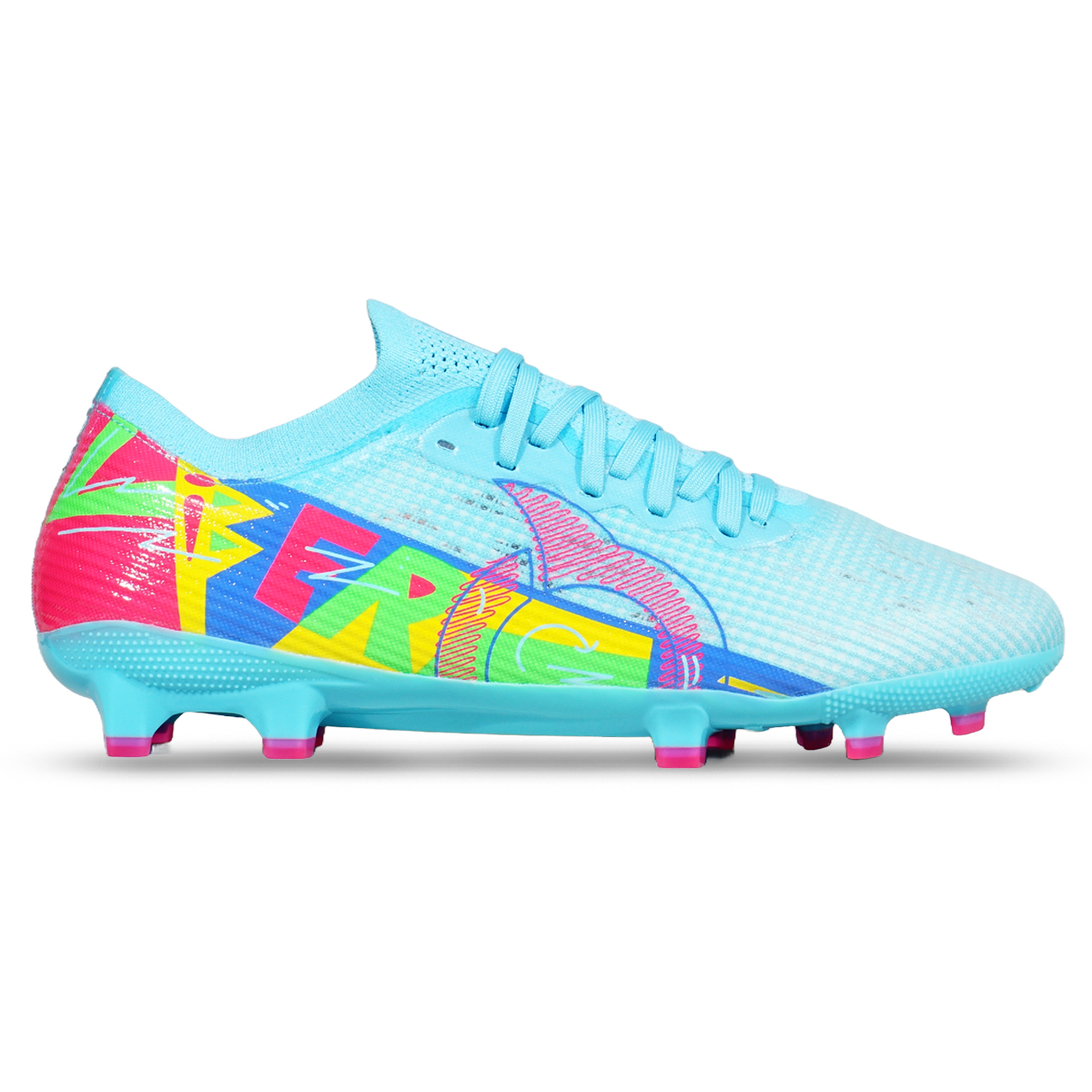 Sepatu Bola Ortuseight Catalyst Liberte V4 FG - Cyan/Pink