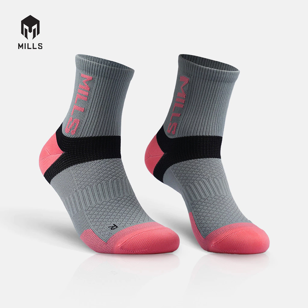 Kaos Kaki Mills Gama Short Sock A1 4002 - Grey/Peach
