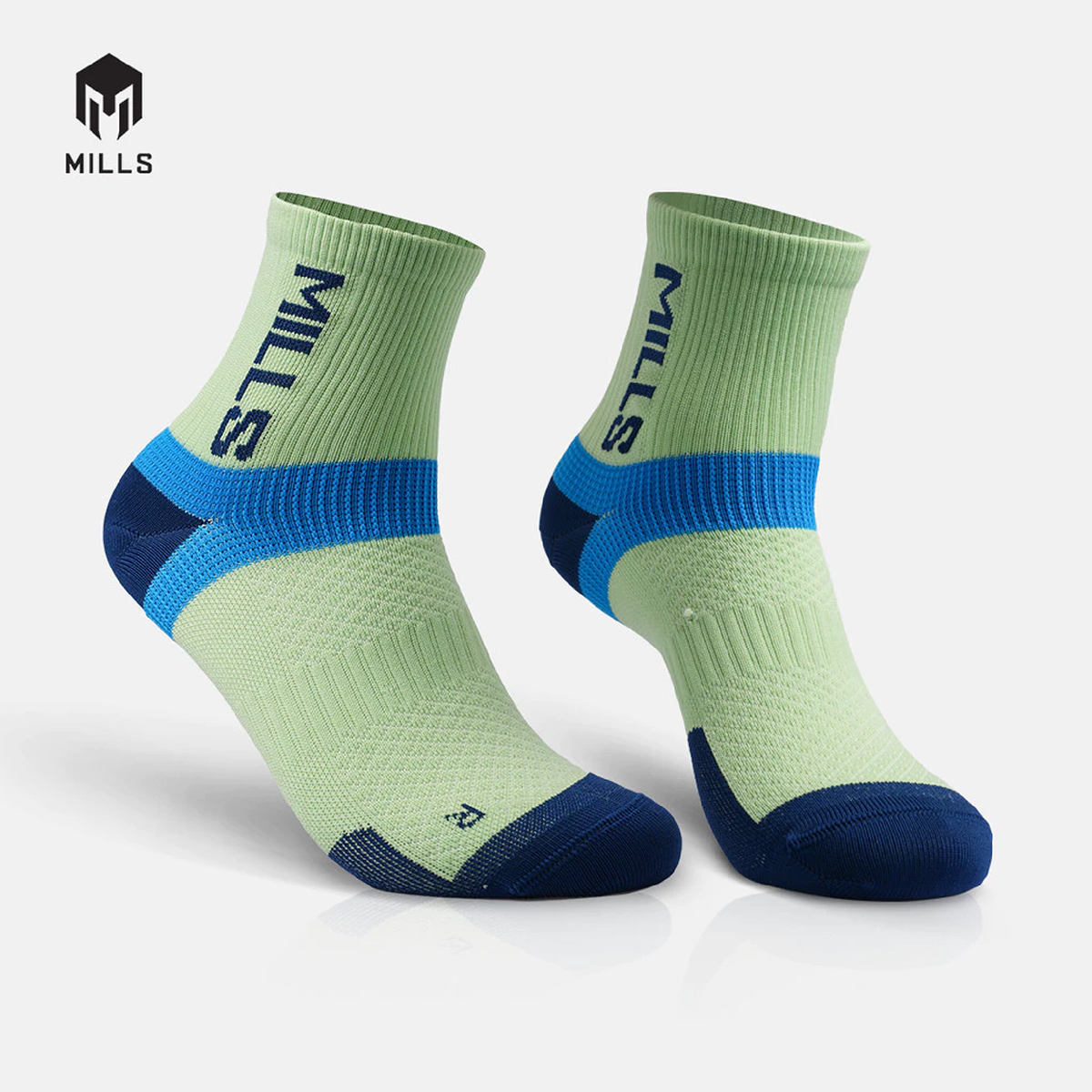 Kaos Kaki Mills Gama Short Sock A1 4002 - Lime/Navy