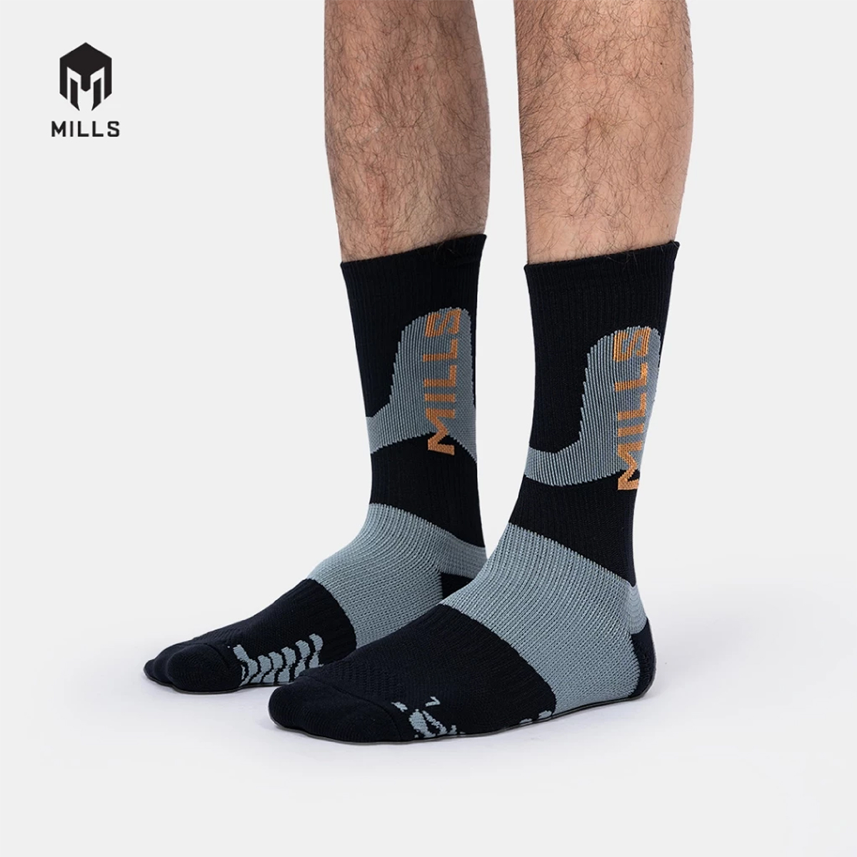 Kaos Kaki Mills Nebula Quarter Sock A1 4001 - Black/Grey