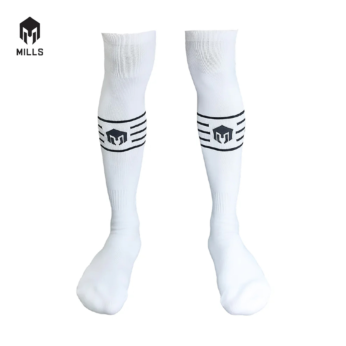 Kaos Kaki Mills Soccer Socks A1 1011 - White/Black