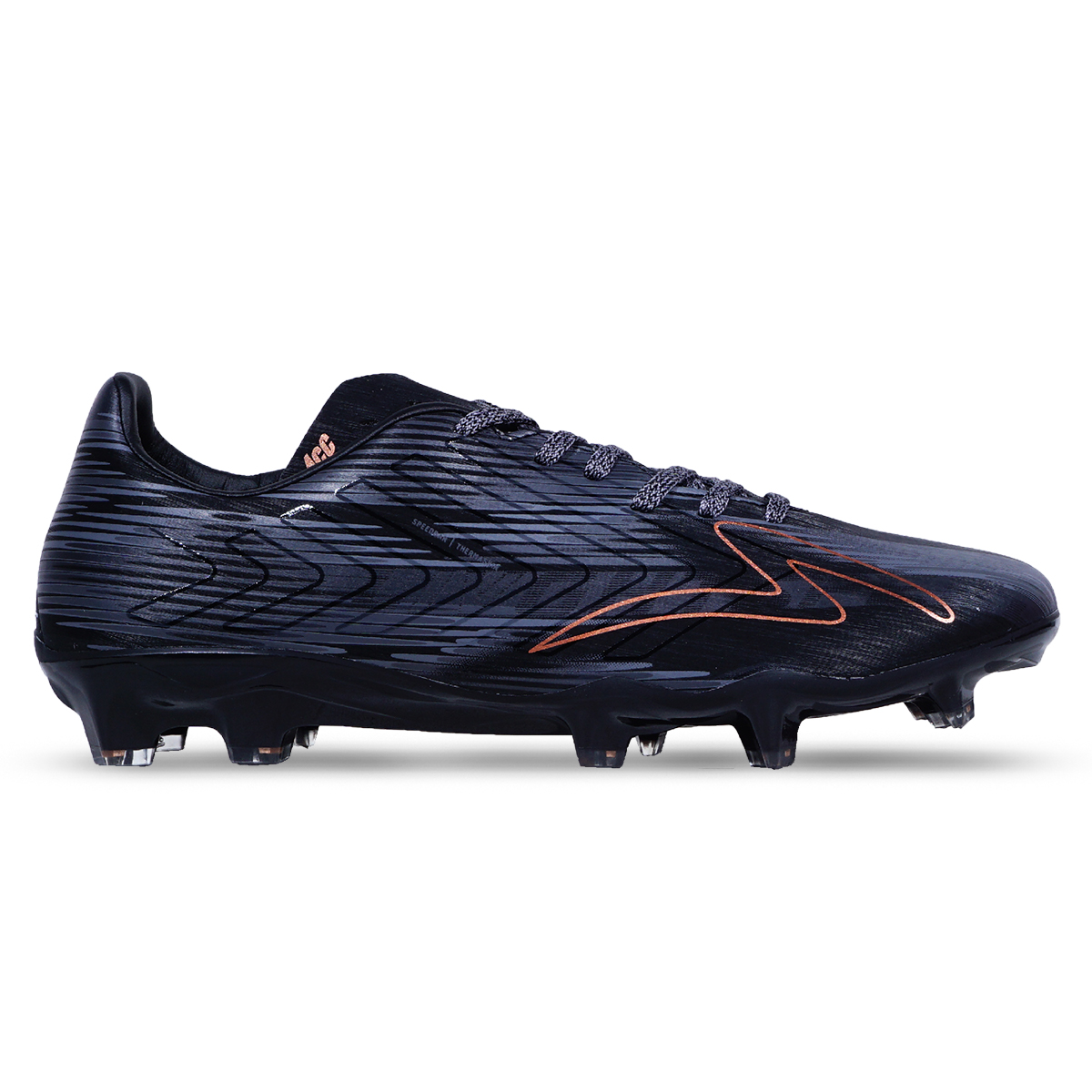 Sepatu Bola Specs Accelerator Lightspeed 4 Nitro Pro FG - Black/Nine Iron/Copper
