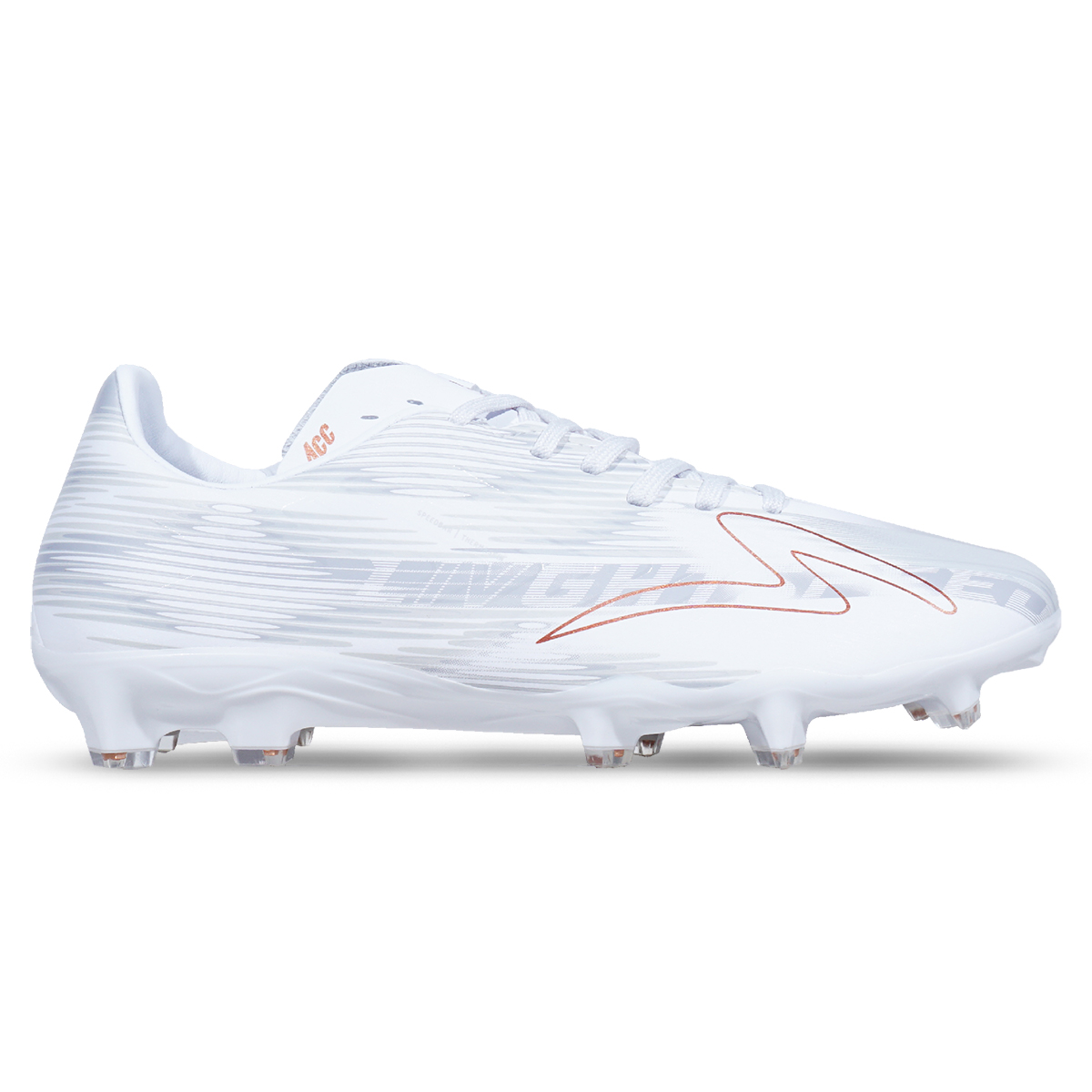 Sepatu Bola Specs Accelerator Lightspeed 4 Nitro Pro FG - White/Lunar Rock/Copper