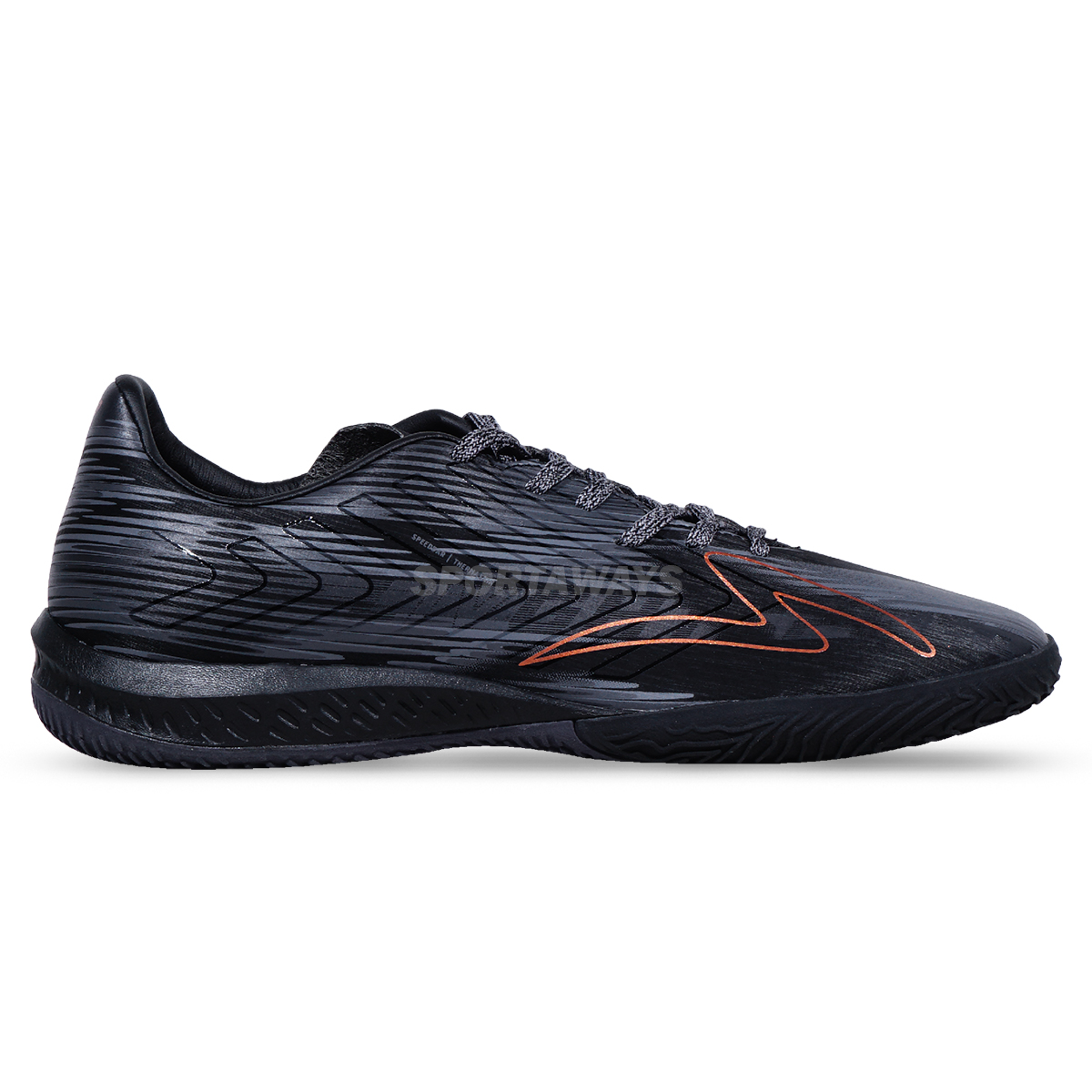 Sepatu Futsal Specs Accelerator Lightspeed 4 Nitro Pro IN - Black/Nine Iron/Copper
