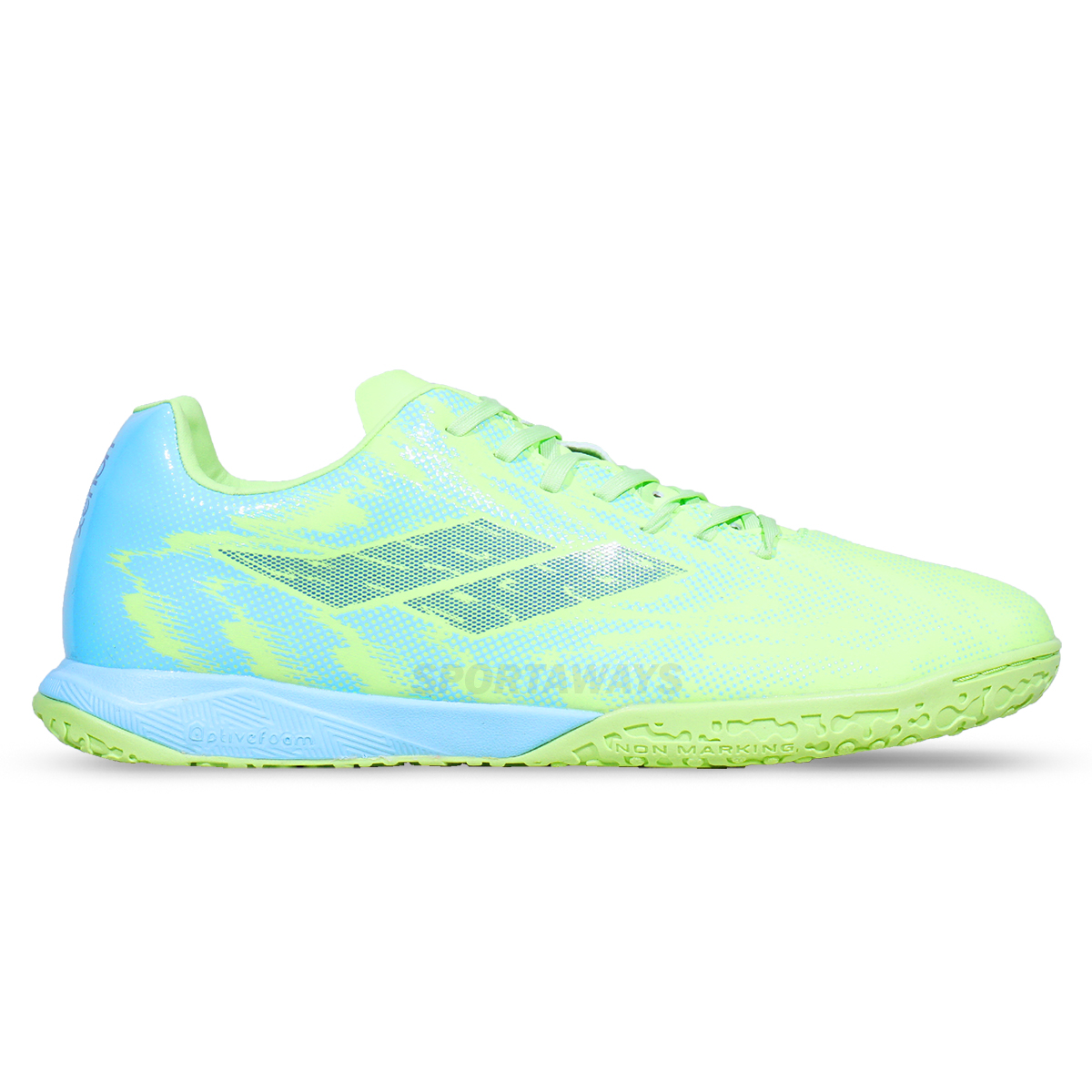 Sepatu Futsal Mills Xenon IN - Lime Green/Sky Blue