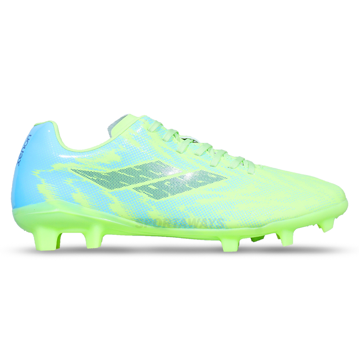 Sepatu Bola Mills Xenon FG - Lime Green/Sky Blue