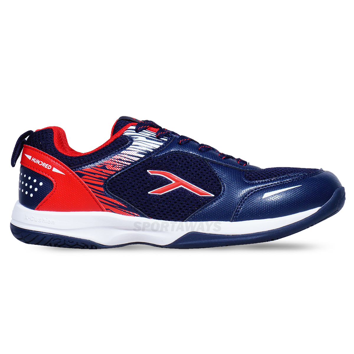 Sepatu Badminton Hundred Court Star Pro HBFS-4M119-4 - Navy/Red/White