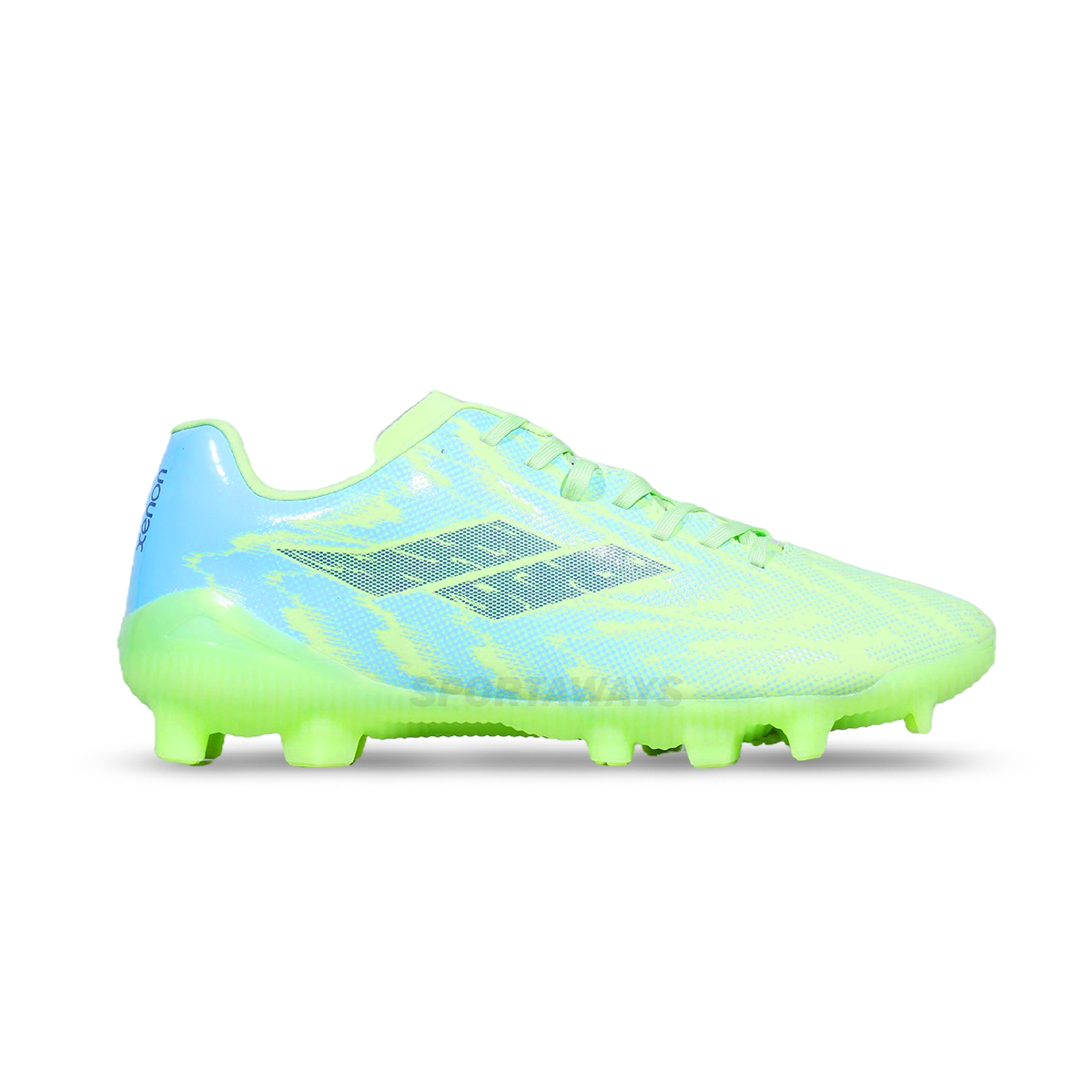 Sepatu Bola Mills Xenon FG JR - Lime Green/Sky Blue