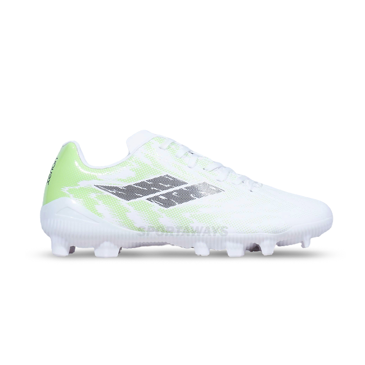 Sepatu Bola Mills Xenon FG JR - White/Lime Green