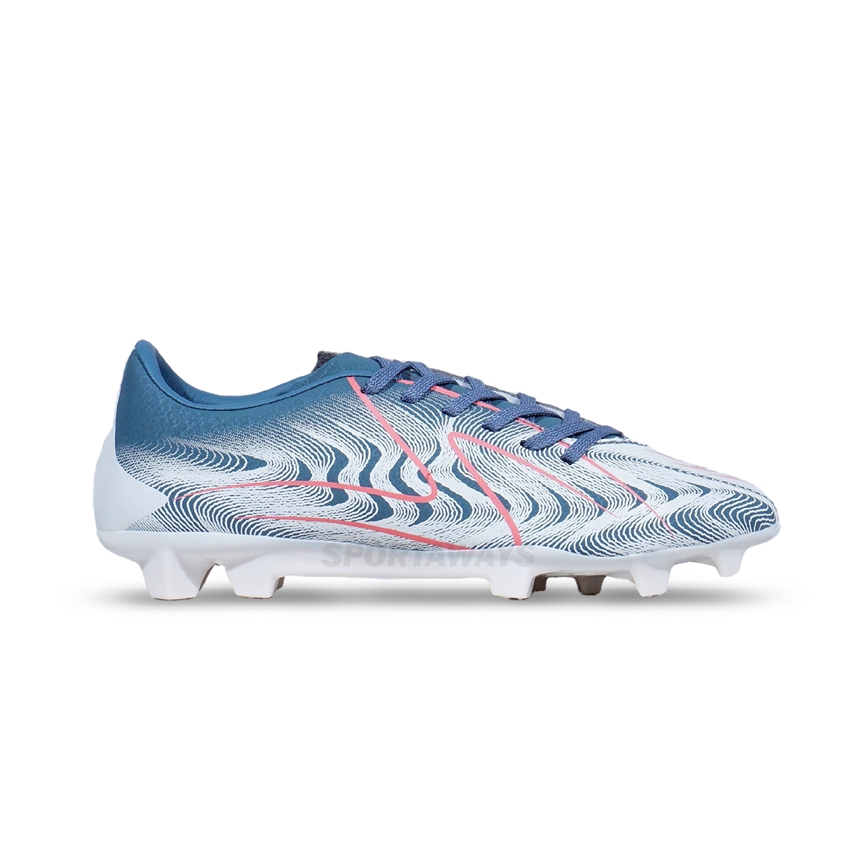 Sepatu Bola Specs Deviant JR FG - White/Assylum/Georgia Peach/Goblin Blue
