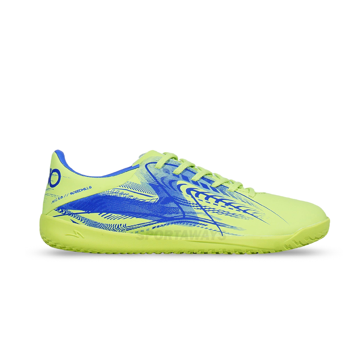 Sepatu Futsal Specs Elevation Two JR IN - Yellowish Green/Royal Night