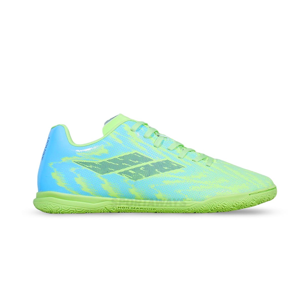 Sepatu Futsal Mills Xenon IN JR - Lime Green/Sky Blue