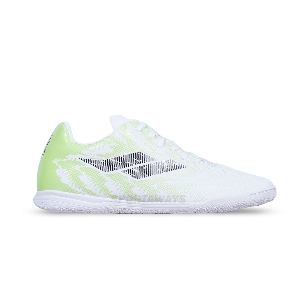 Sepatu Futsal Mills Xenon IN JR - White/Lime Green