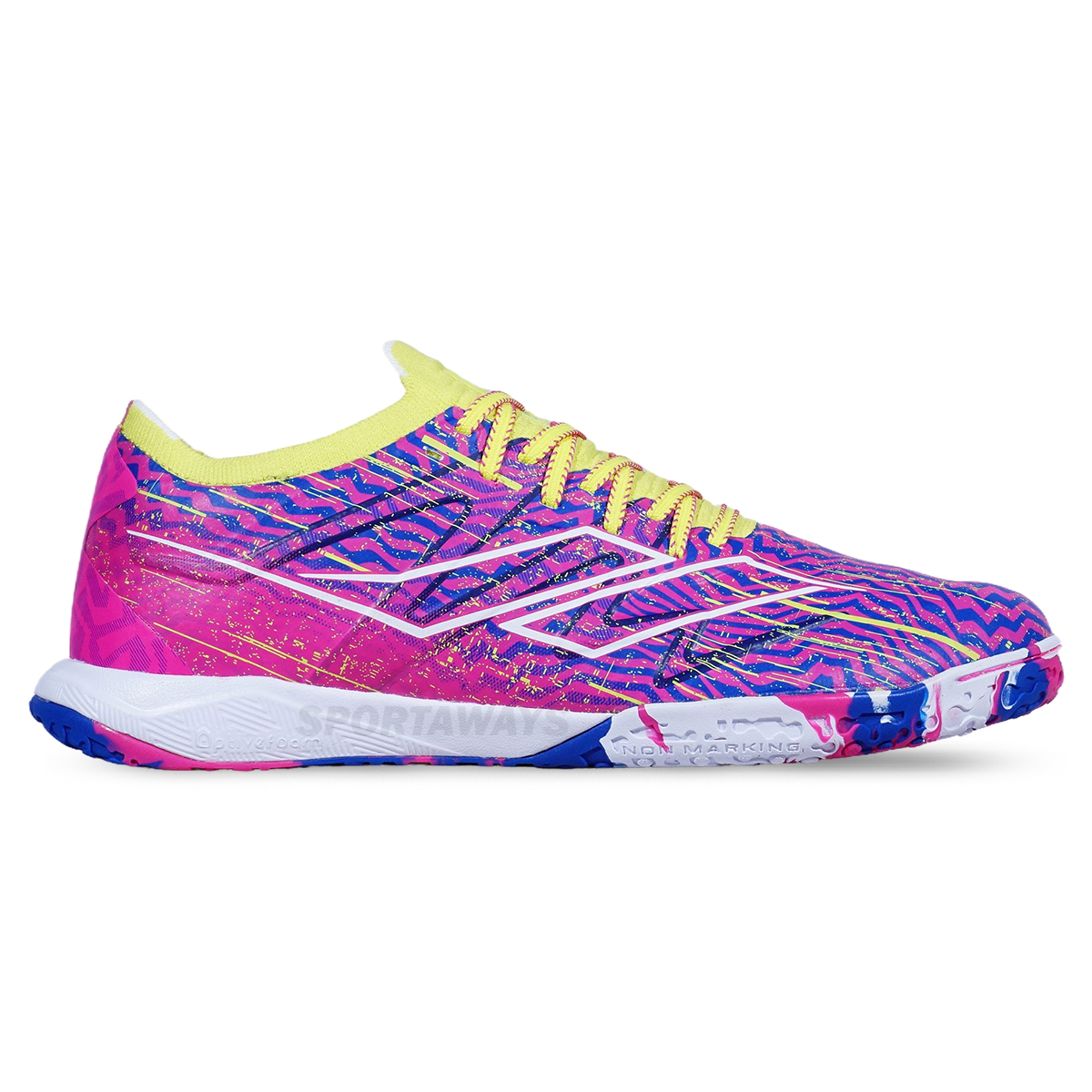 Sepatu Futsal Mills Xyclops Xtreme IN - Magenta/Yellow/White