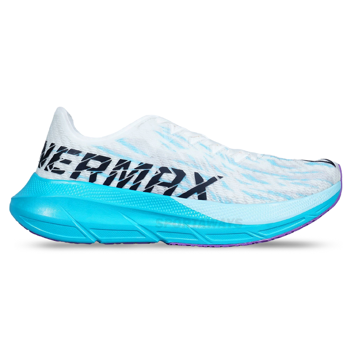 Sepatu Running Mills Enermax Cushion M2 - White/Pine Green/Purple