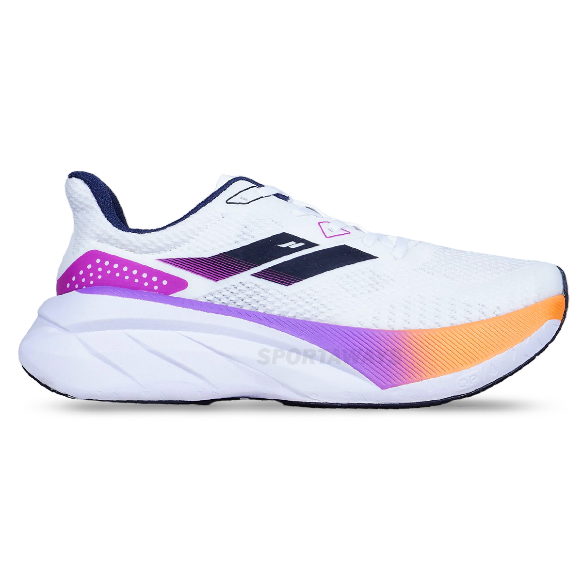 Sepatu Running Mills Enerstrike Zenith - White/Magenta/Orange/Black