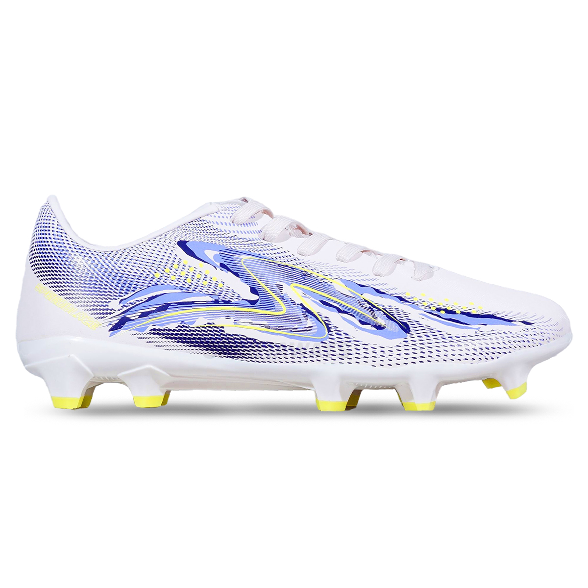 Sepatu Bola Specs Speedblaze 4 FG - White Assylum/Future Dusk/Easter Egg
