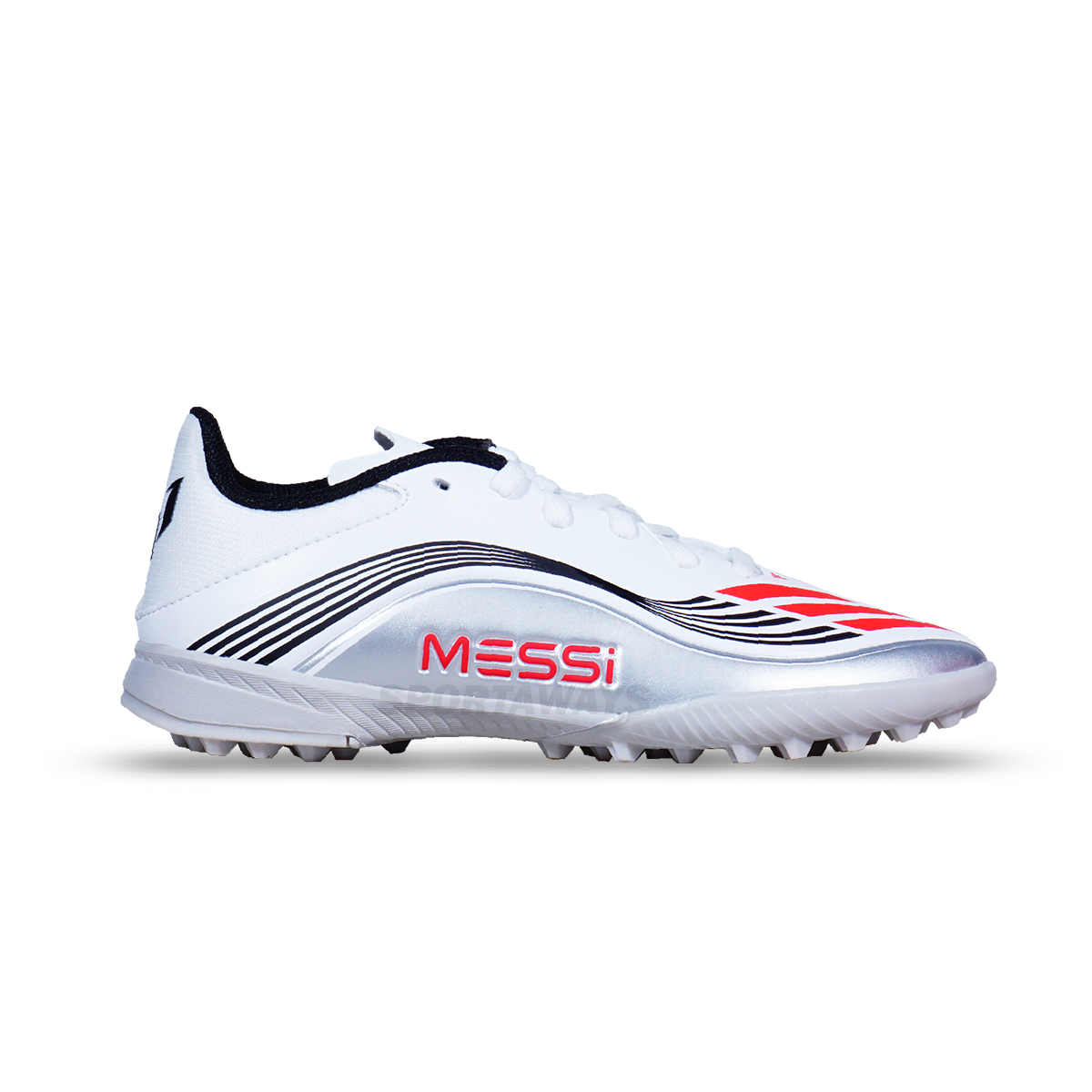 Sepak Bola Adidas F50 Messi League TF J JP7456 - Ftwwht/Lucred/Silvmt Ftwbla