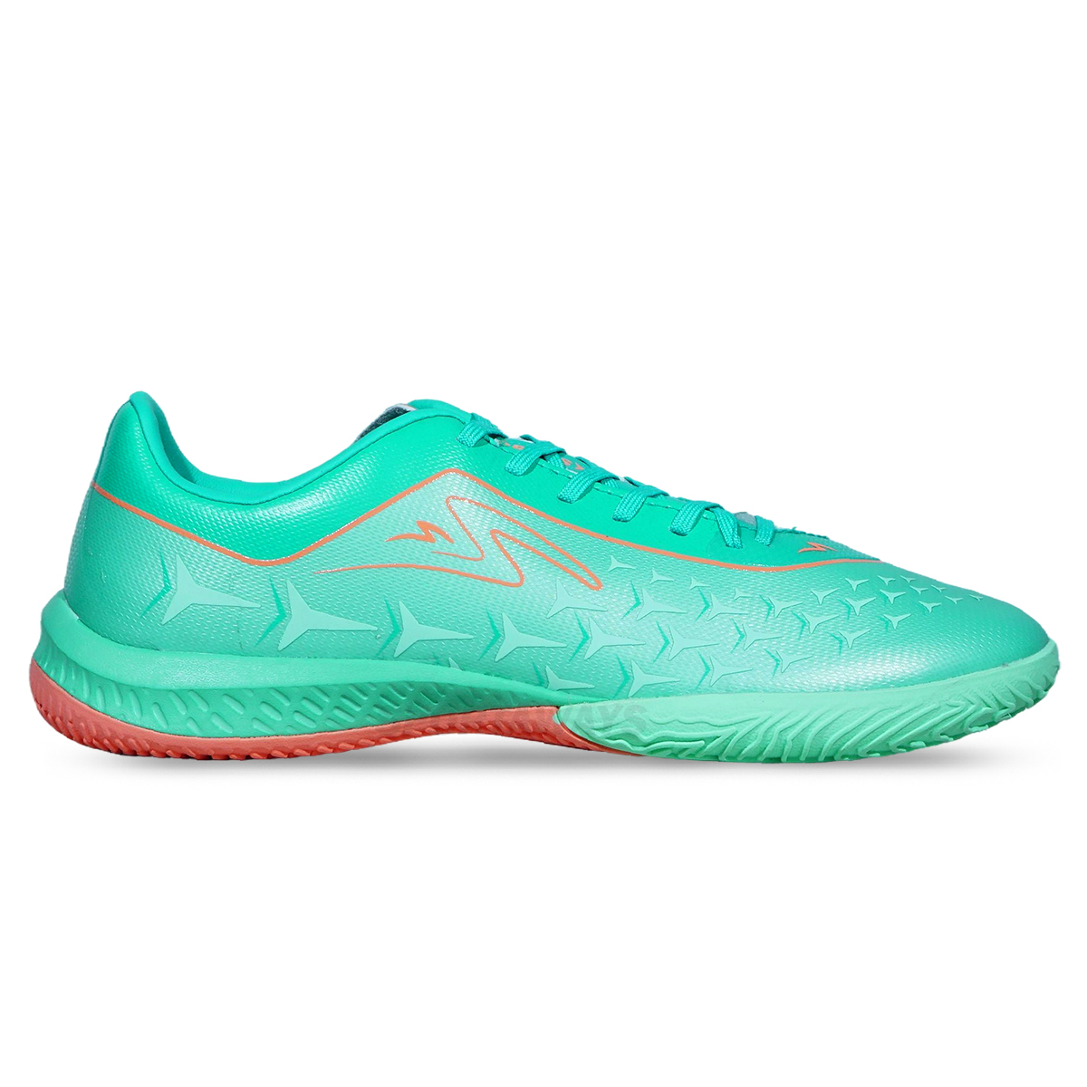 Sepatu Futsal Specs Accelerator Alphaform Pro IN - Green Bug/Atlantis Green/Salmon Buff