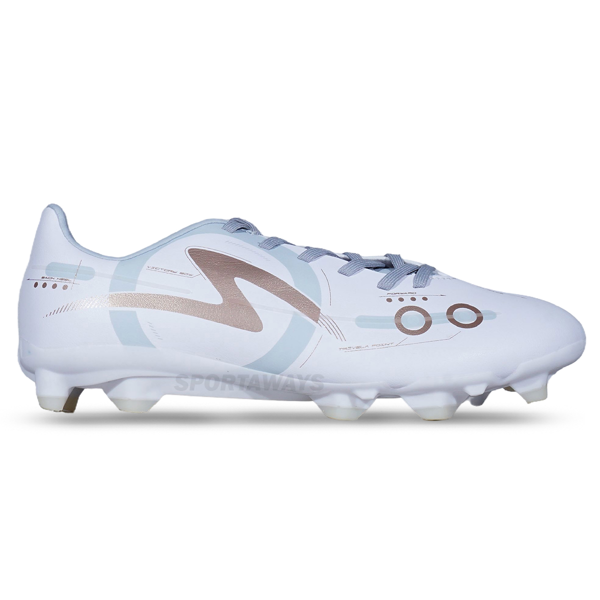 Sepatu Bola Specs Preface 360 FG - White/Glacier Gray/Frosted Almond