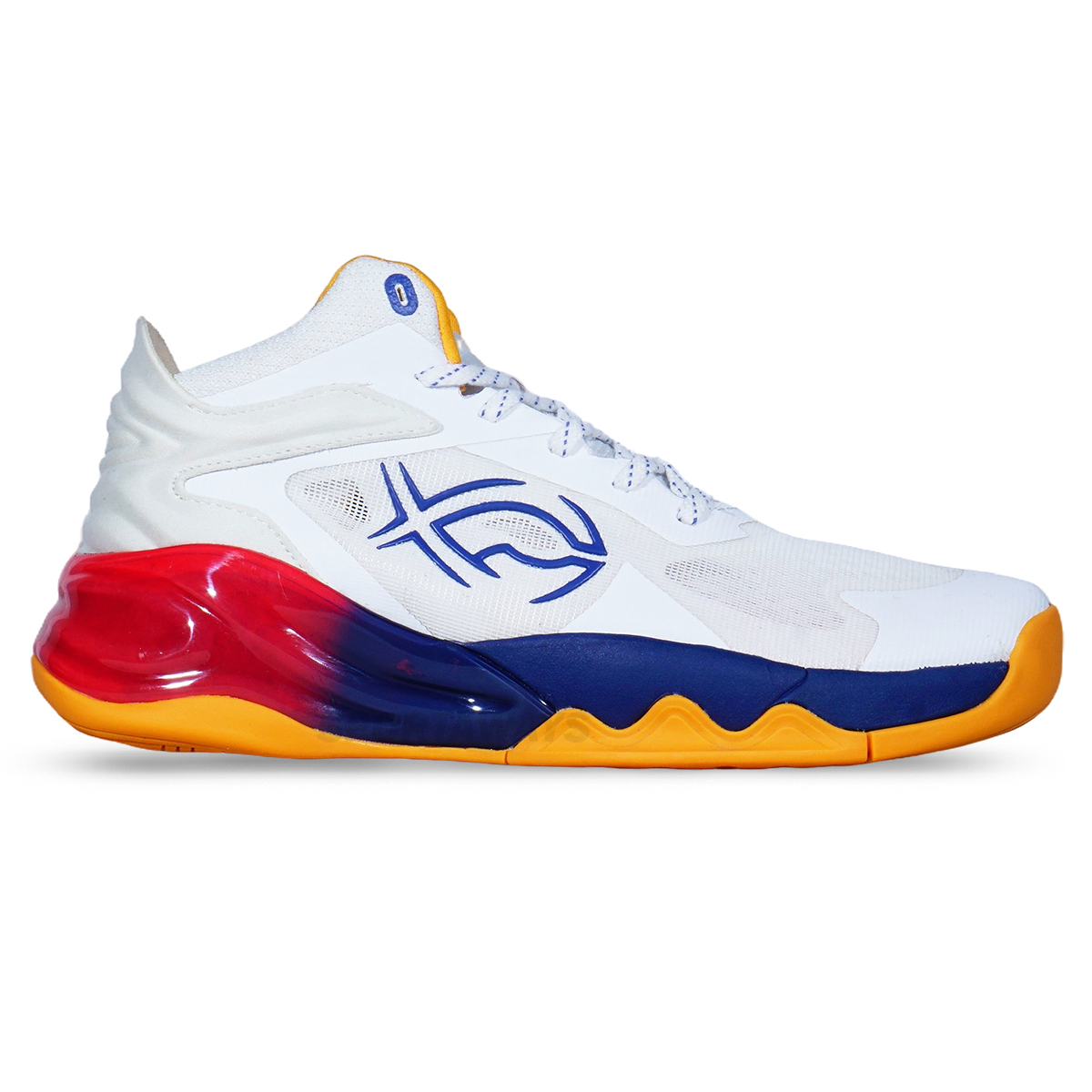 Sepatu Volley Fixch Lunatic - White/Nebula Blue/Cerry Red