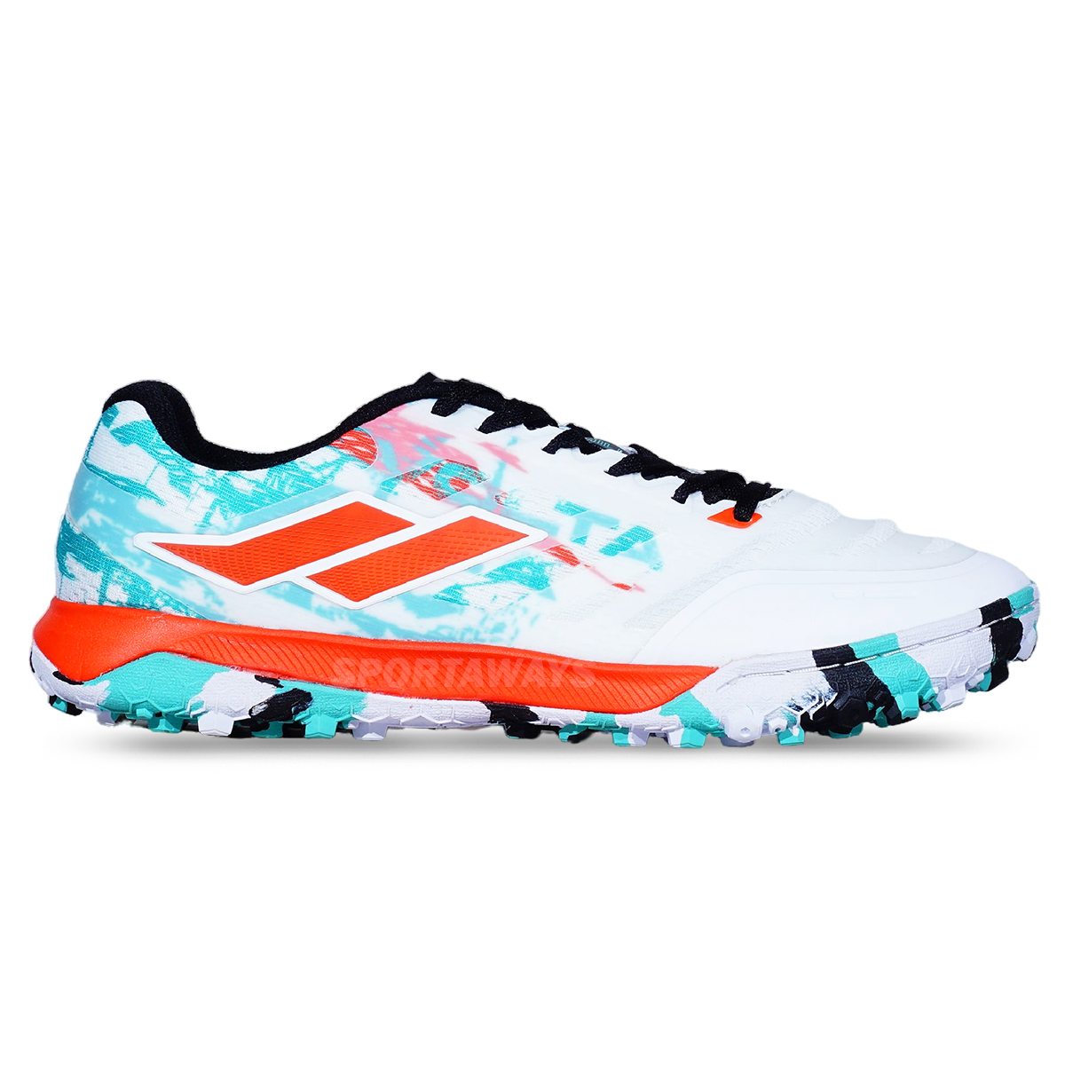 Sepatu Bola Mills Voltasala Alvez TF - White/Bright Red/Green