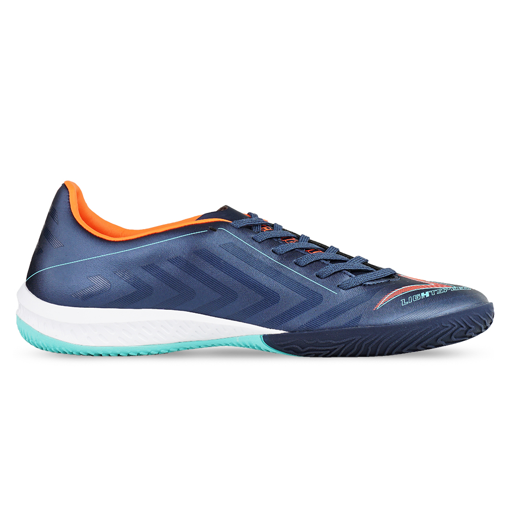 Sepatu Futsal Specs Accelerator Lightspeed 4 Pro IN - Blue Oddysey/Fusion Coral