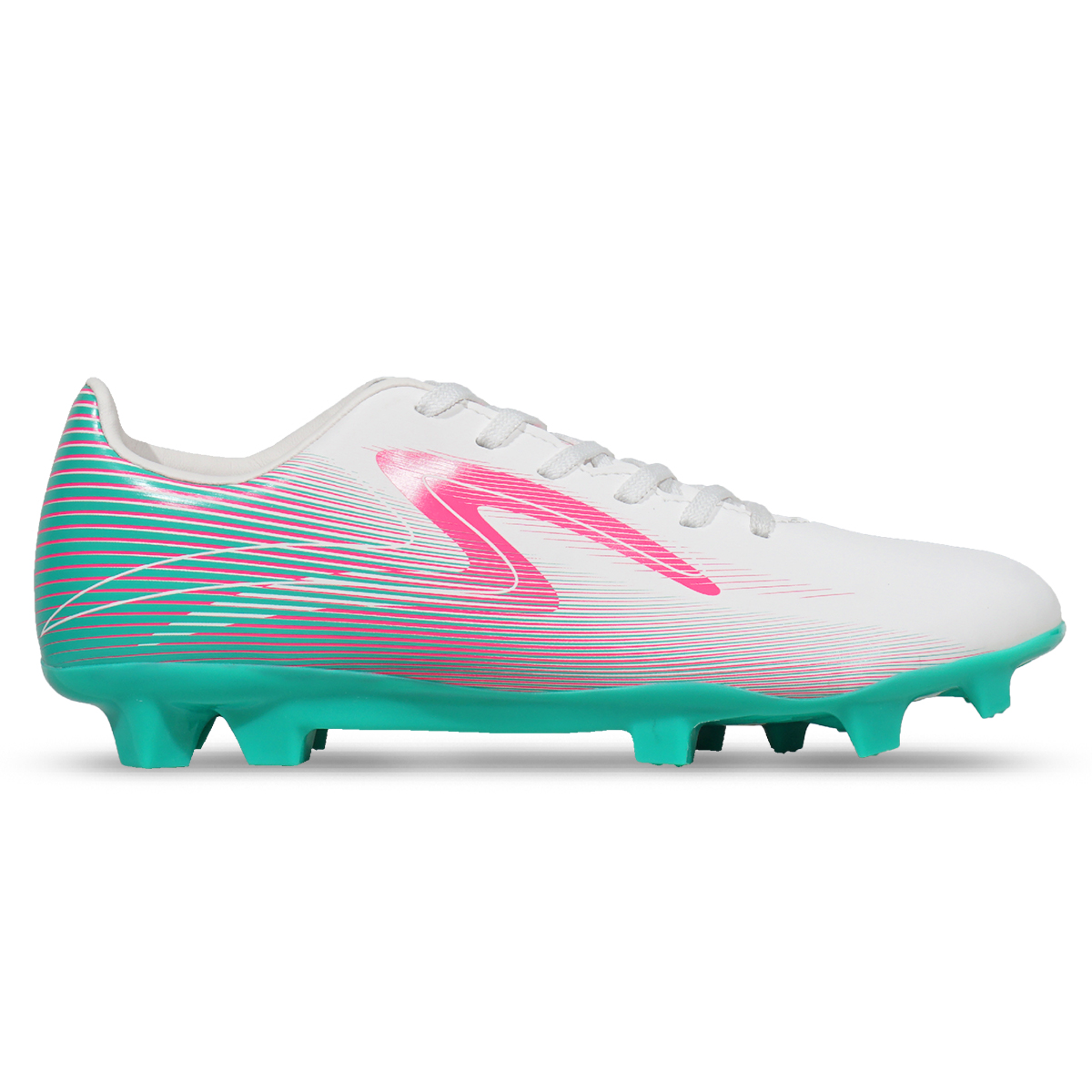 Sepatu Bola Specs Aerodyne FG - White Assylum/Pink Glo/Atlantis Green