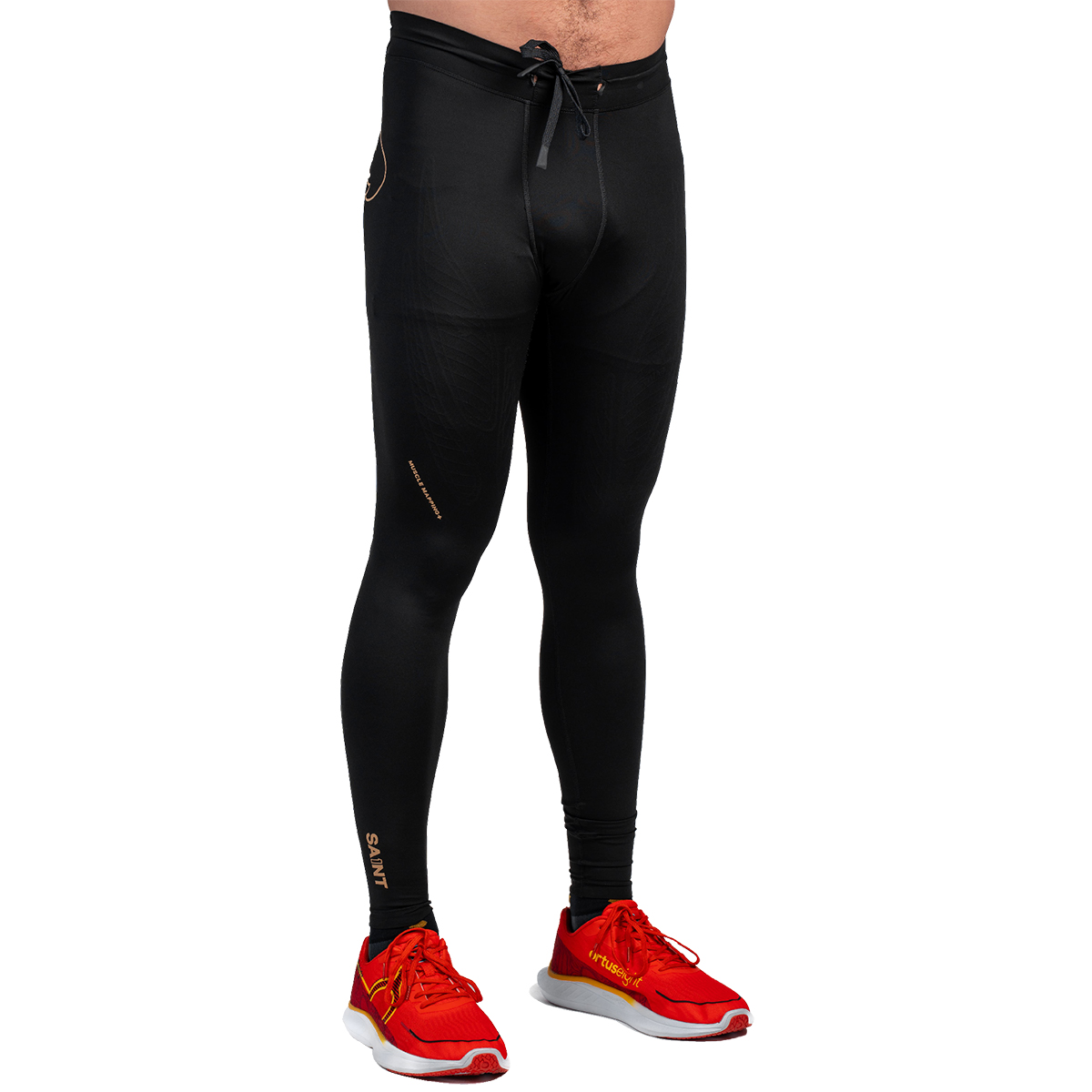 Celana Sa1nt P1 Elite Mens Compression Tights (Drawcord) 6454 - Black