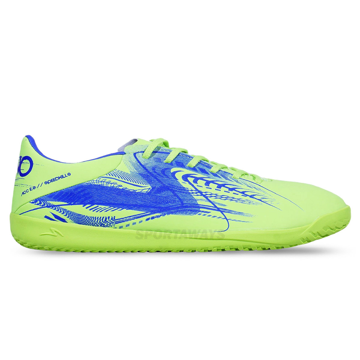 Sepatu Futsal Specs Elevation Two IN - Yellowish Green/Royal Night