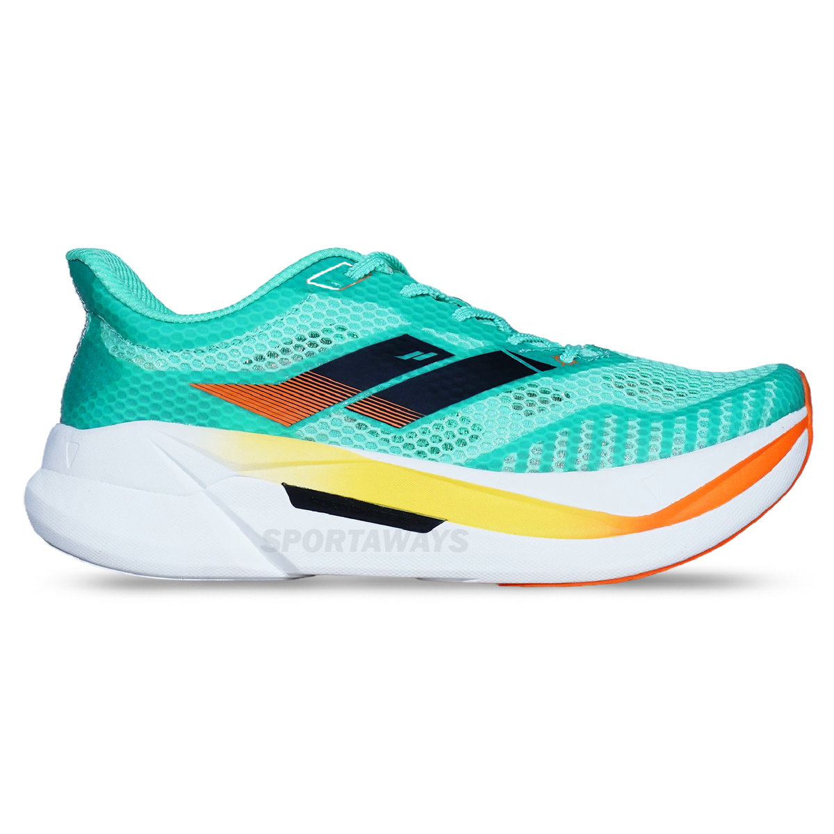 Sepatu Running Mills Enerpro Zenith - Pastel Jade/Orange/Neon Yellow