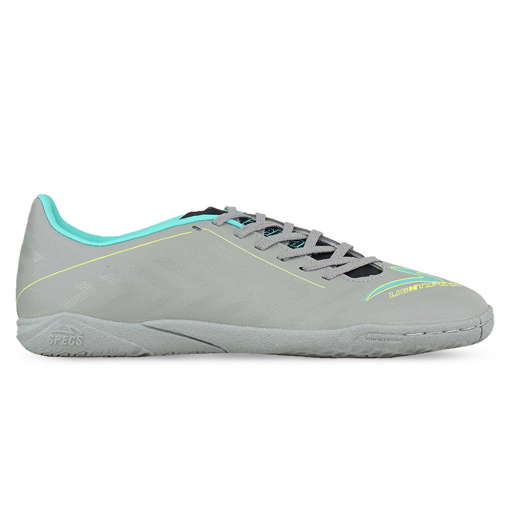 Sepatu Futsal Specs Accelerator Lightspeed 4 Core IN - Flint Gray/Neon Aqua
