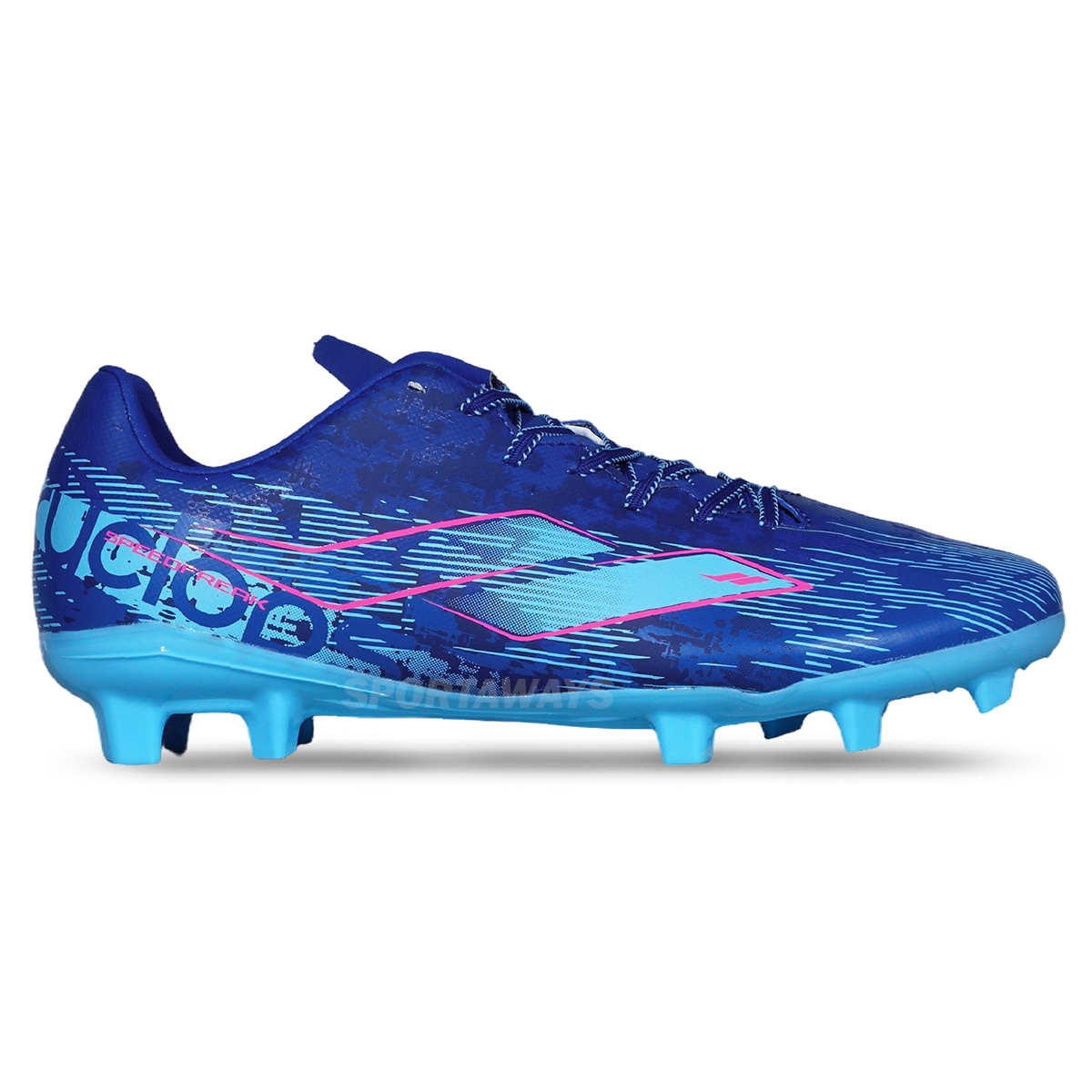Sepatu Bola Mills Xyclops Speedfreak 1.2 Prime FG - Prussian Blue/Pink/Sky Blue