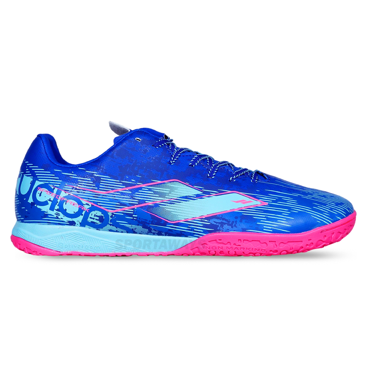 Sepatu Futsal Mills Xyclops Speedfreak 1.2 Prime IN - Prussian Blue/Pink/Sky Blue